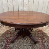 Table à manger ovale en acajou Napoléon III
