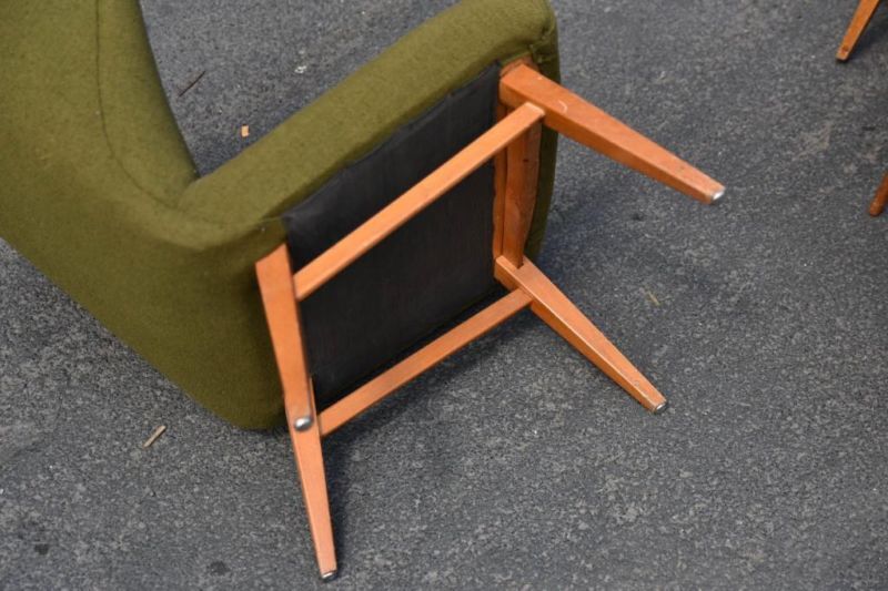Sculptural sofa and 2 armchairs fifties sofa set