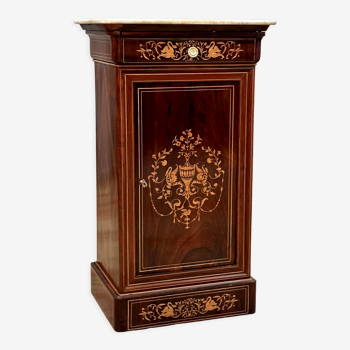 Bedside of the period Charles X in marquetry XIXth