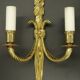 Large pair of wall lights, eagle heads, Louis XVI style from Hettier Vincent - gilded bronze