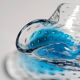 Vintage Murano ashtray Barovier Toso Bullicante Mint Green Turquoise Blue Bubbles
