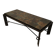 Rare coffee table in steel and wrought iron with a top made of lava stones