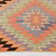 Tapis de sol tribal kilim vintage vert clair, 176x301 cm