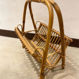 Rattan magazine holder