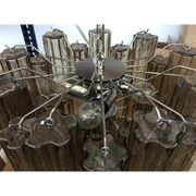 Murano glass chandelier "tronchi" fume' d50