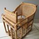 vintage rattan bamboo baby doll chair