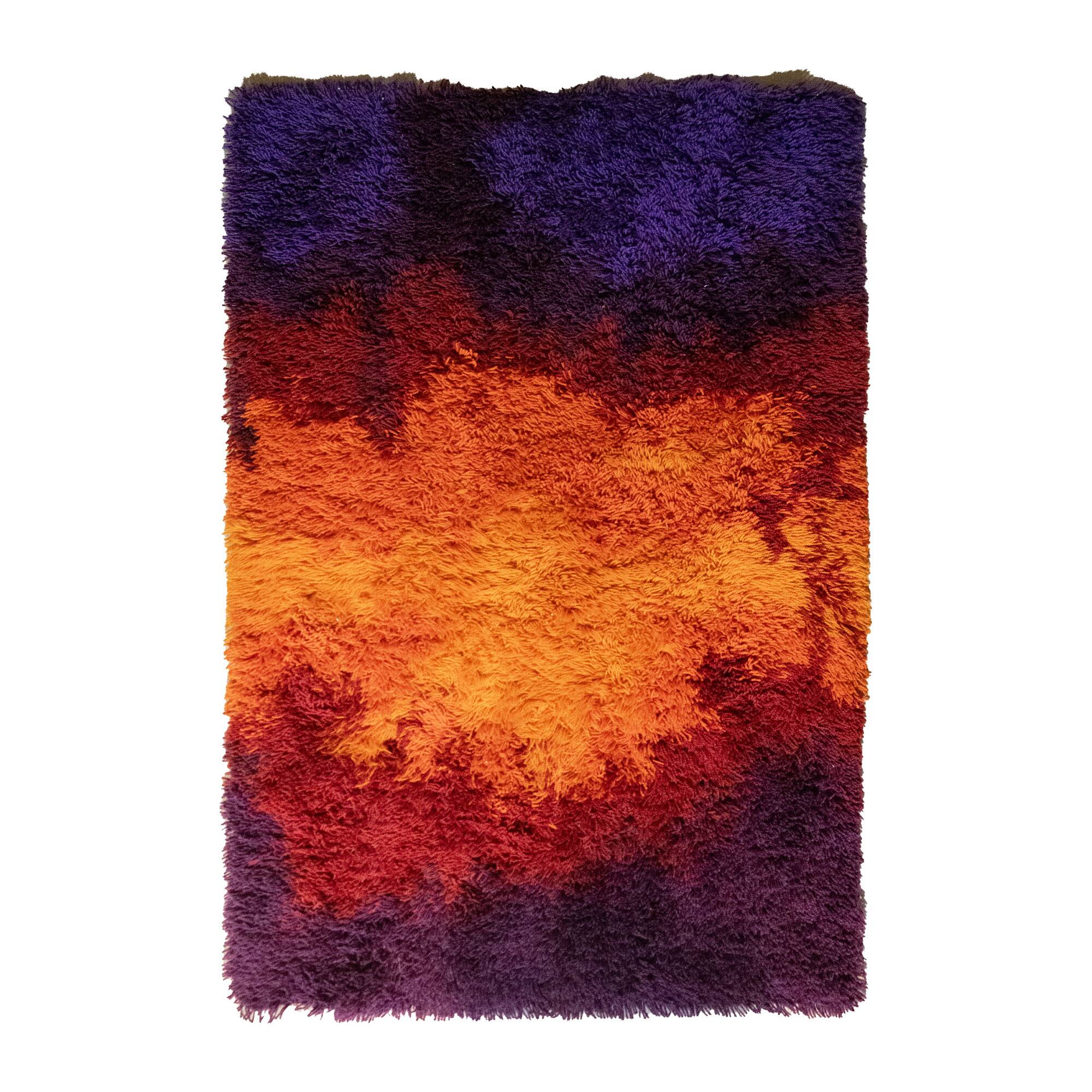 Space Age Blue Rainbow Carpet