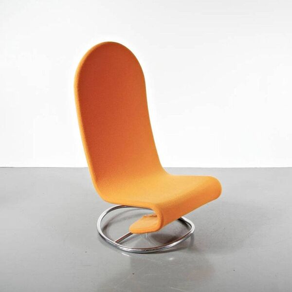 Fauteuil à bascule « 1-2-3 » des années 1970 par Verner Panton pour Fritz Hansen, Danemark