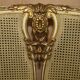 Louis XVI Bergère canapé in gilded wood with double caning