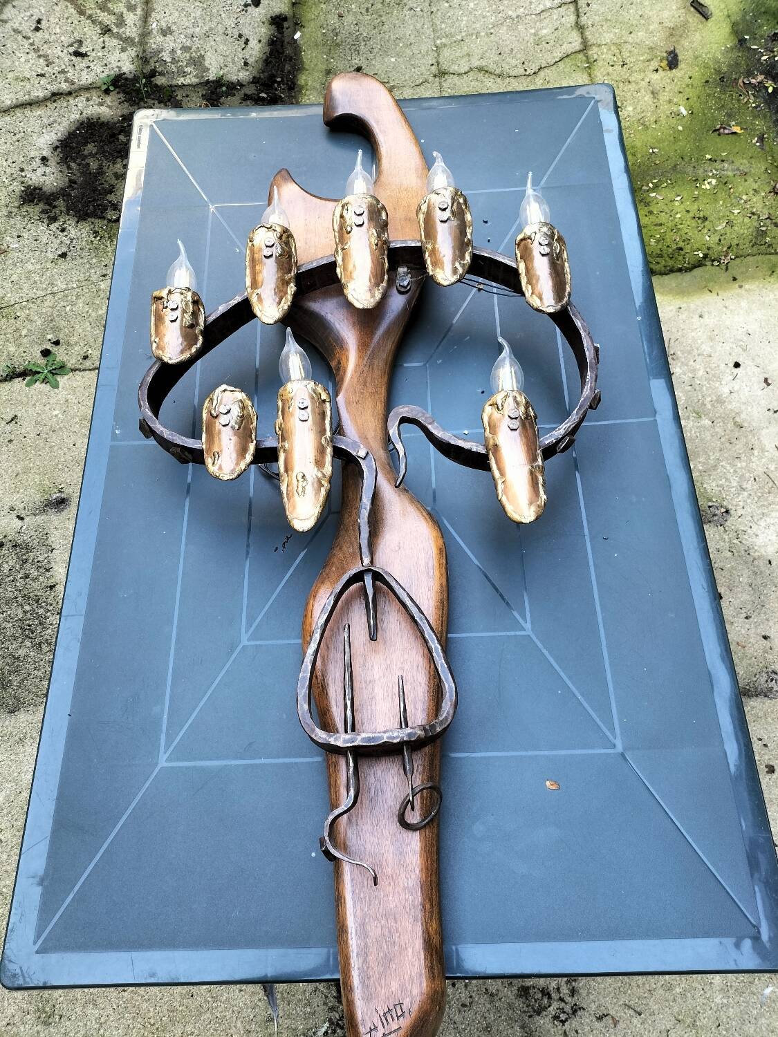 Large wall sconce, one-of-a-kind