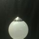 Art Deco Suspension - White Opaline Globe - Porcelain Pavilion -CIRCA 1940