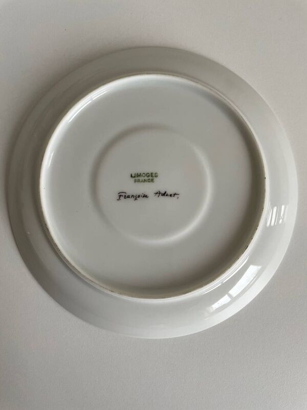 Service de 6 tasses + sous-tasses Françoise Adnet “Corail Noir” – Porc