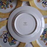 8 plates 21 cm Borghese porcelain Bernardaud Limoges