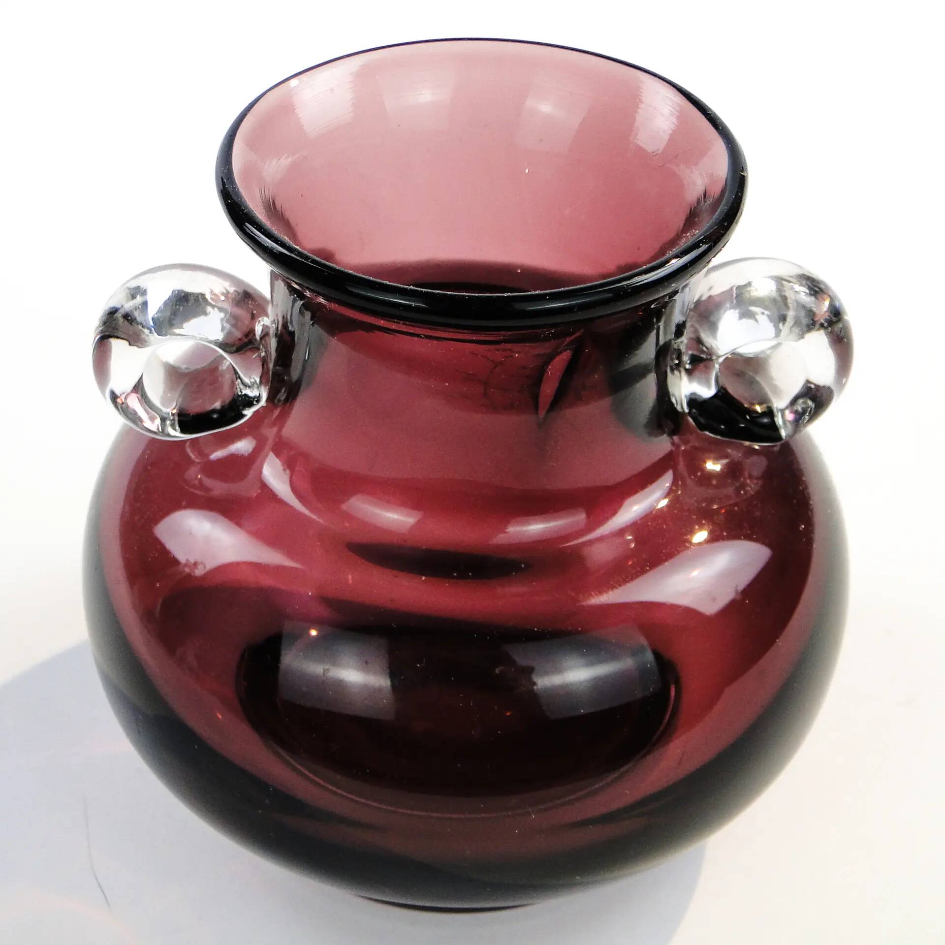Vase, mid-century modern, glass, Poland, 1970s