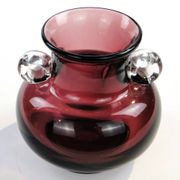 Vase, moderne du milieu du siècle, en verre, Pologne, années 1970
