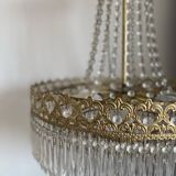 Antique brass hot air balloon chandelier with tassels