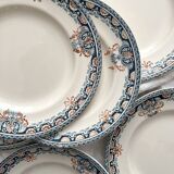 6 ironstone dinner plates “Diderot” Longwy