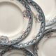6 ironstone dinner plates “Diderot” Longwy