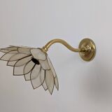 Paire appliques fleurs en nacre