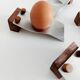 4 designer stainless steel egg cups
