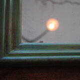 Mirror old wood green 28x34cm