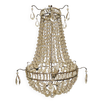 Louis XV style basket chandelier with 20th century tassels