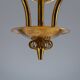 Itsu ER 1503/3 decorated chandelier with three shades, Finland, 1940s