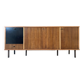 Vintage Scandinavian row from the 60s in oak