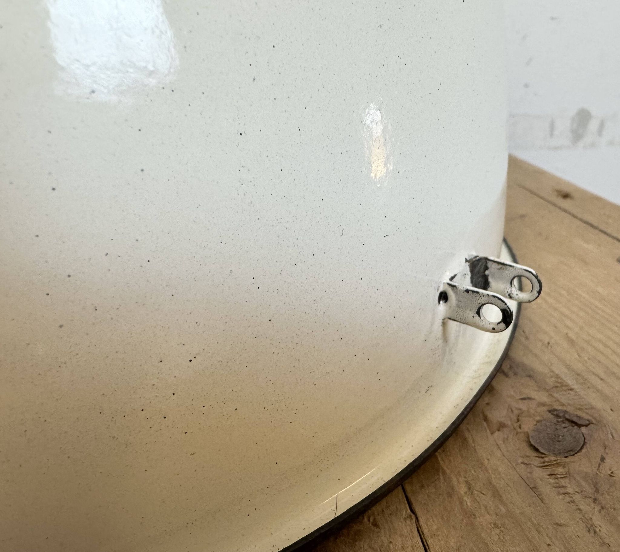 ndustrial Soviet White Enamel Pendant Lamp, 1960s