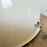 ndustrial Soviet White Enamel Pendant Lamp, 1960s