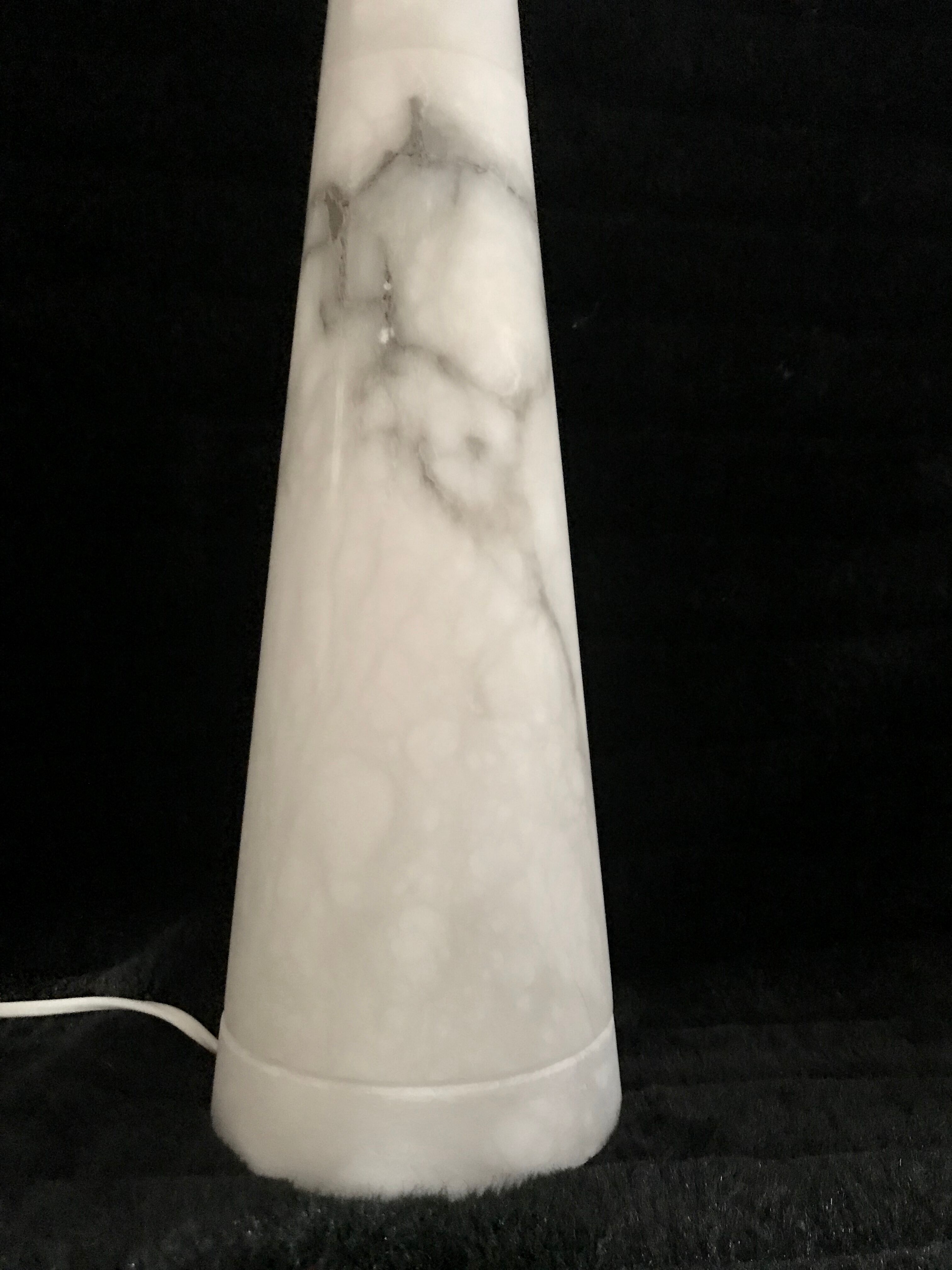 Marble table lamp 1980 Italian