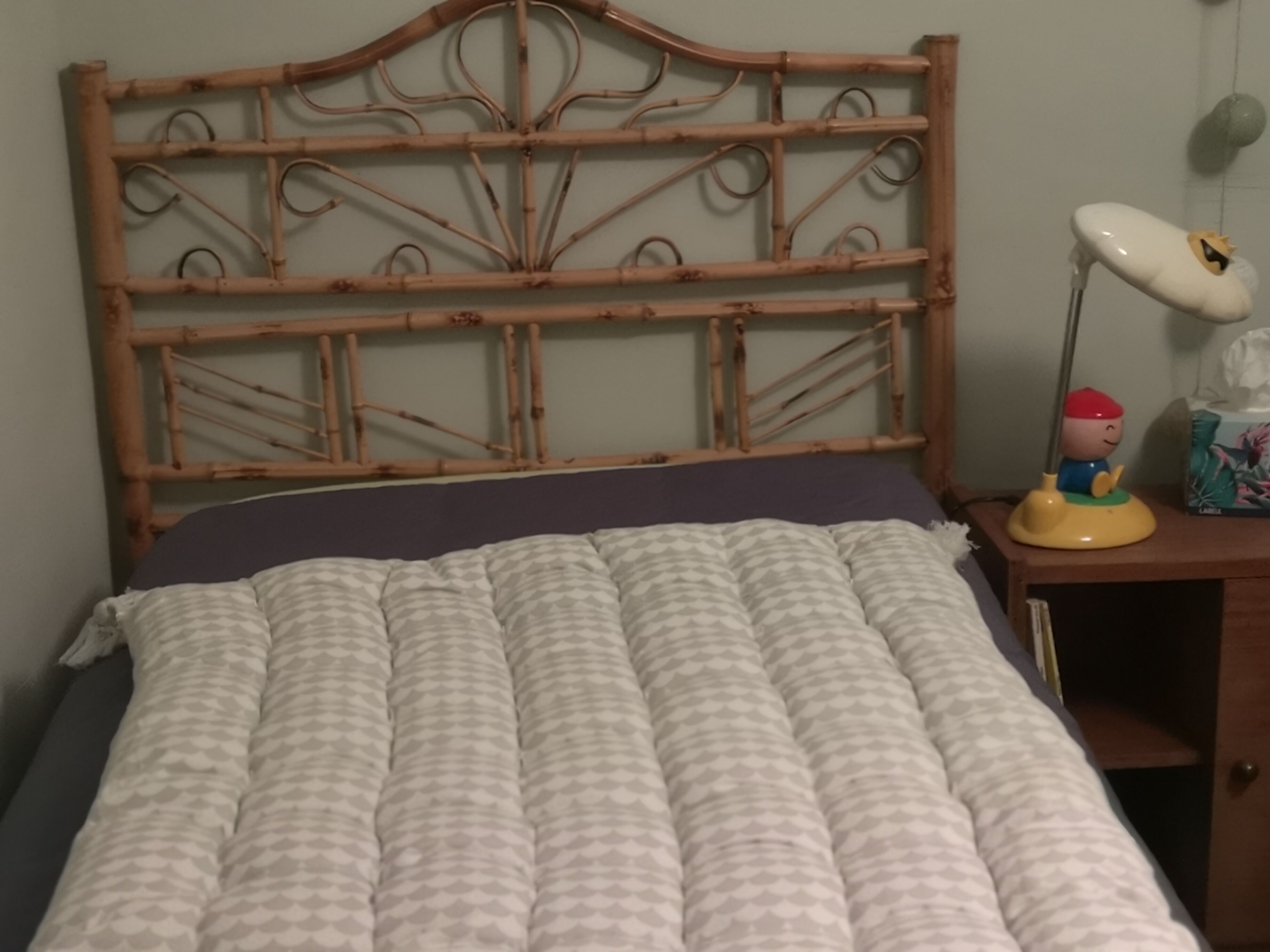 Rattan bamboo headboard