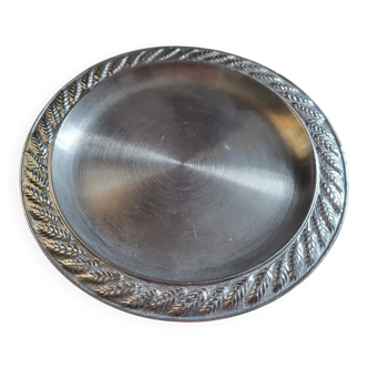 Silver Plated Small Tray Decorated with Wheat Ears