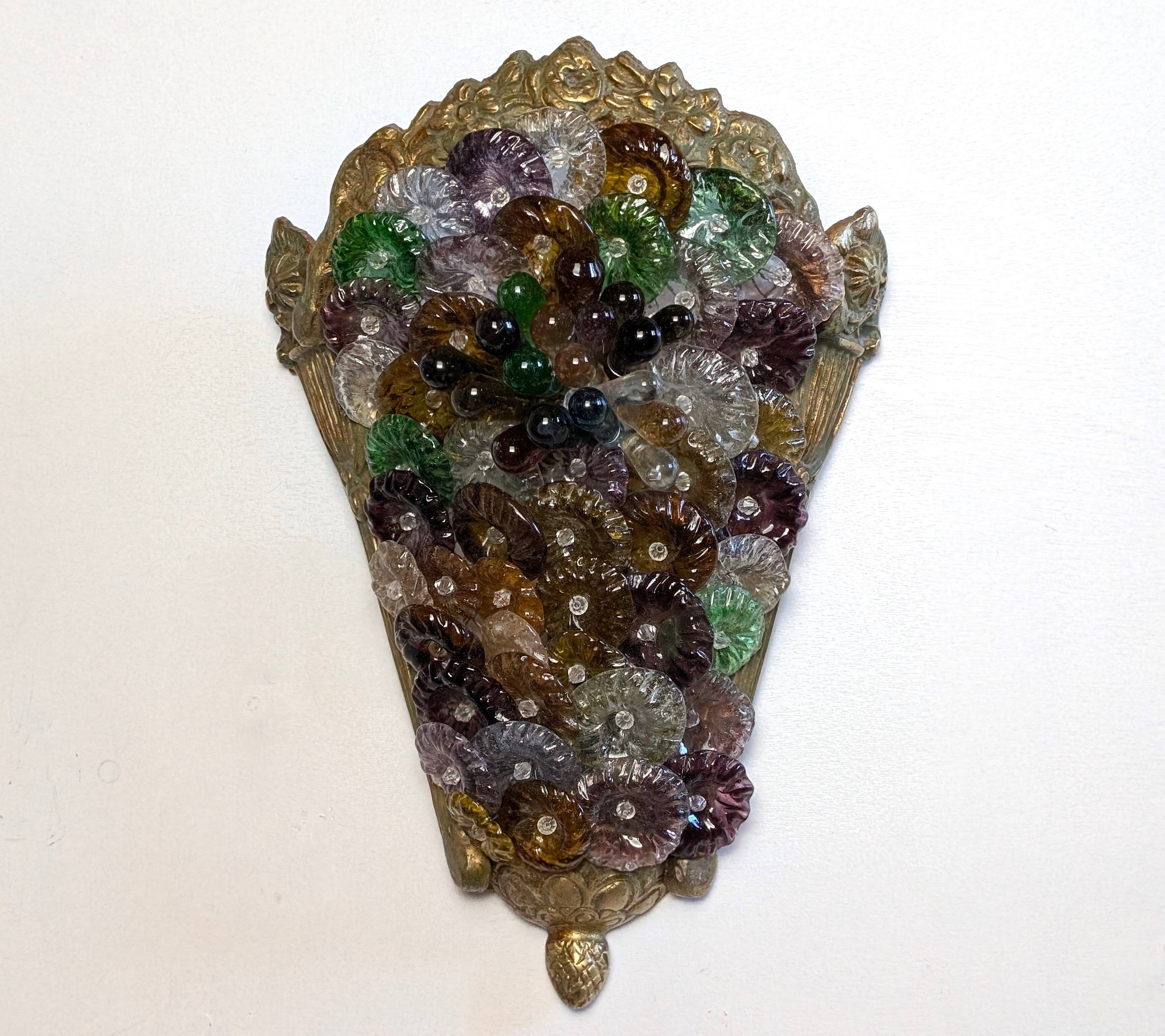 Pair of Art Deco Murano wall lights