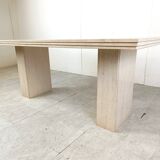 Vintage travertine dining table, 1970s