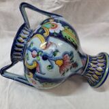 Alcobaça vase with handles, Portugal pottery