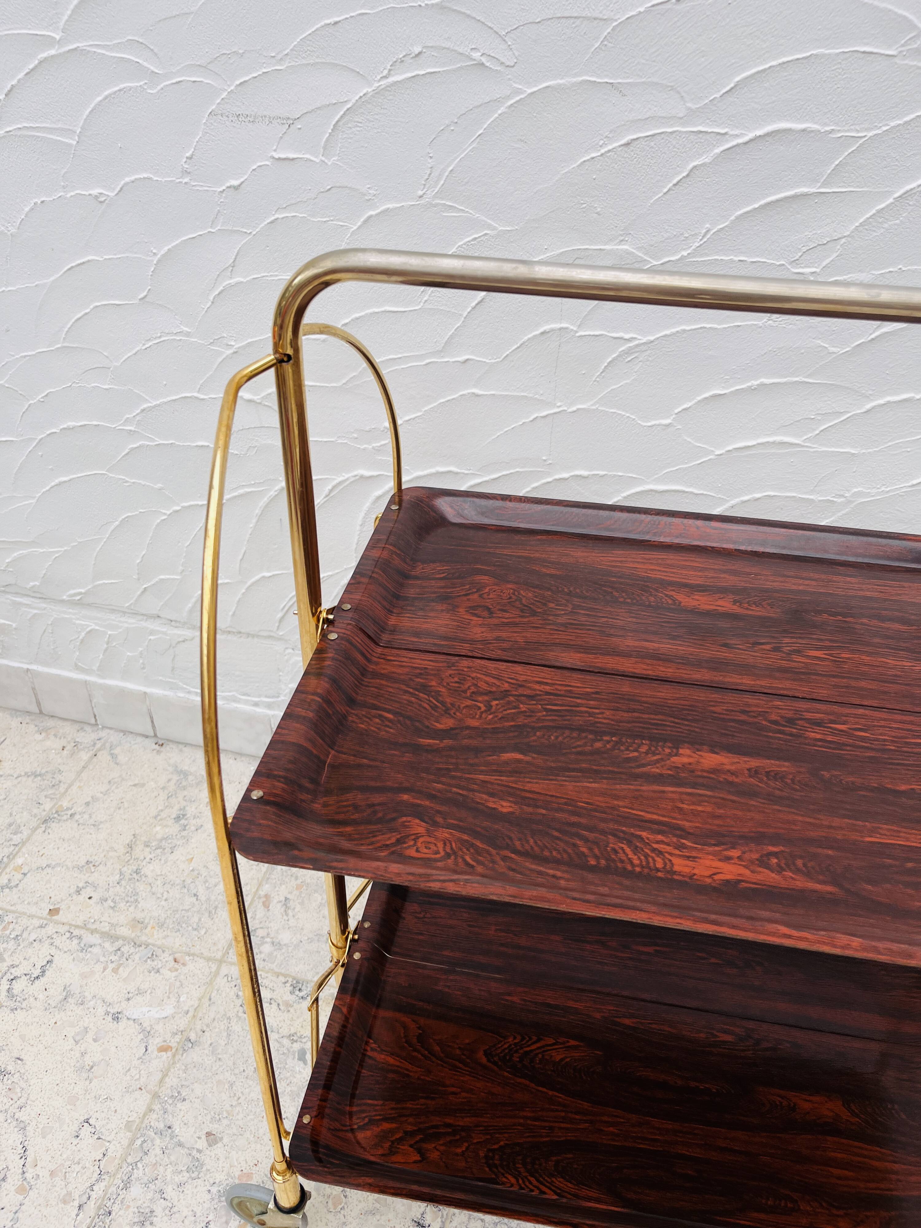 Gerinol golden serving trolley