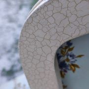 Pair of Louis XV style cabriolet chairs with a patina – floral fabric