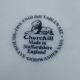 Six vintage flat English plates by Churchill Staffordshire.