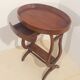 Vintage French Side Table with Lyre-Shaped Legs and Oval Tray Top