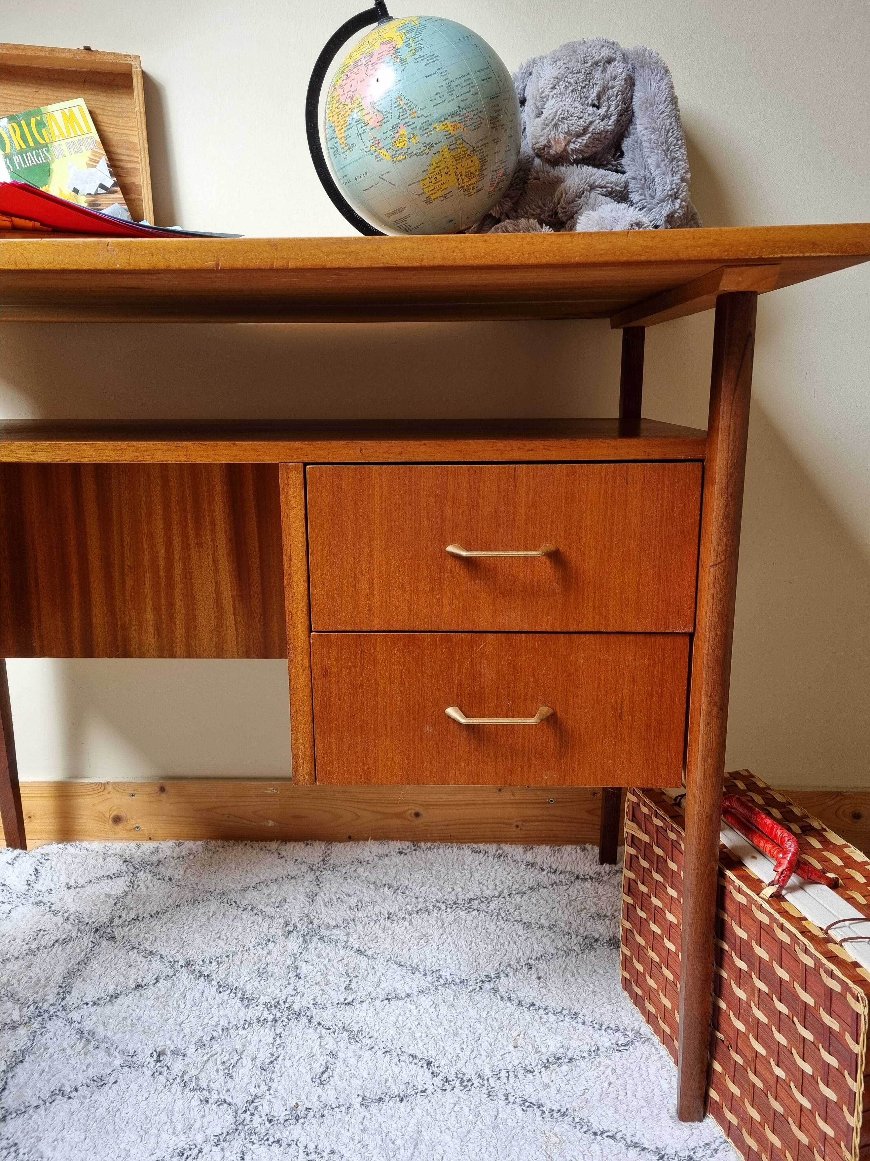 Scandinavian vintage teak desk