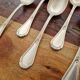 Christofle Set of 6 Lauriers model table spoons in silver-plated metal