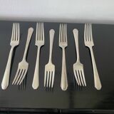 Set of 6 small silver plated Art Deco Fairfield forks
