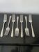 Set of 6 small silver-plated metal forks Art Deco Fairfield