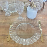 Pair of Dishes Plates Duralex model Marguerite vintage