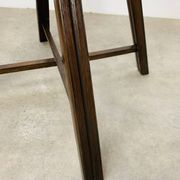 Table d’appoint en bois et verre, Italie, années 60, guéridon