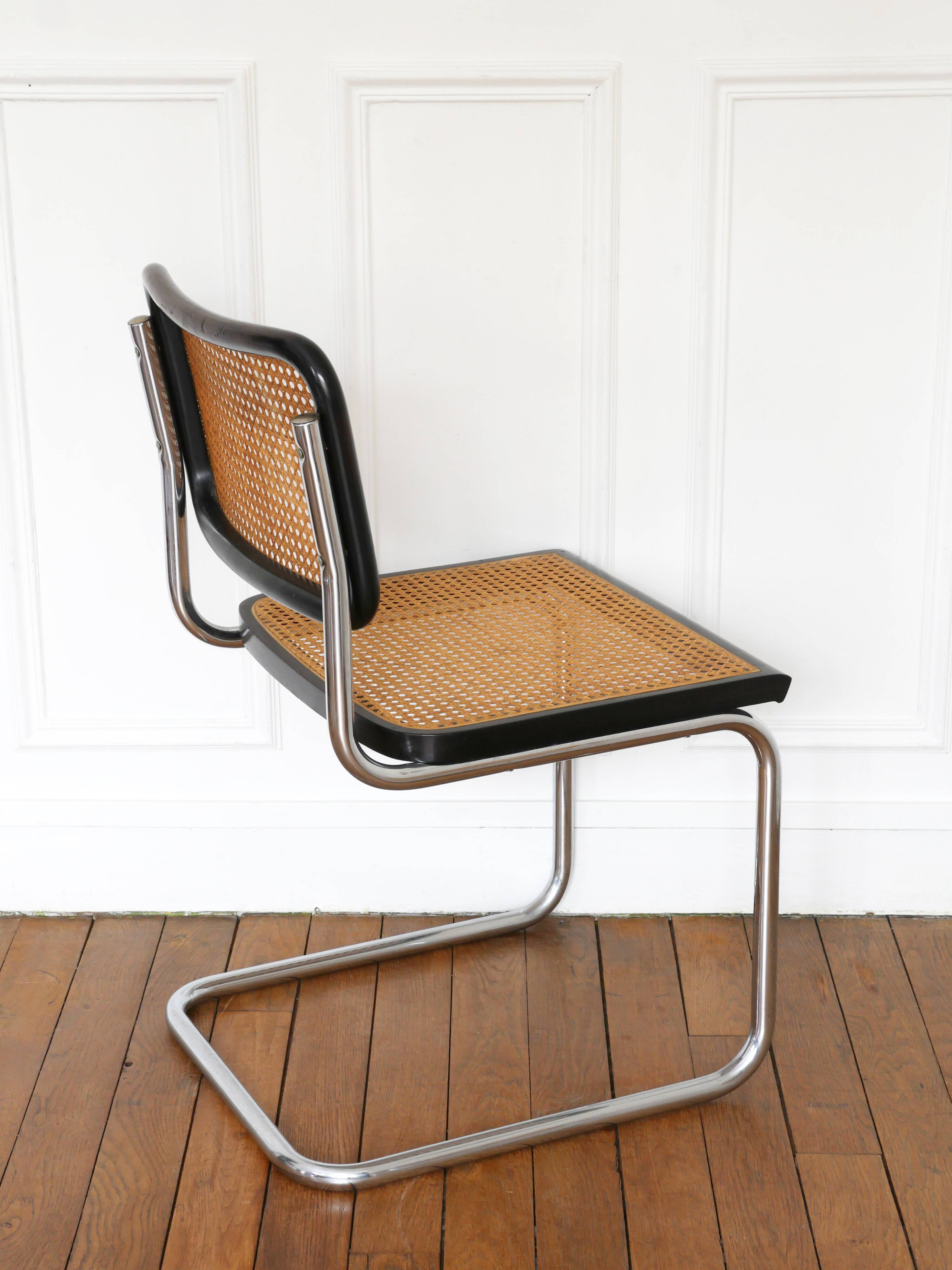 Cesca B32 Breuer Chair Made in Italy - Reupholstered seat cane