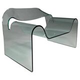 "Ghost" chair in glass by Cini Boeri for FIAM Italy, 1980s.