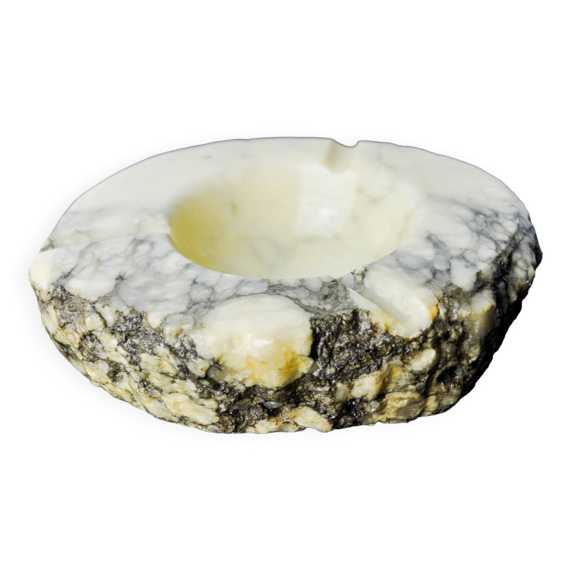 White alabaster ashtray by Romano Bianchi, Italy, 1970