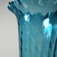 Antique turquoise art nouveau blown glass vase